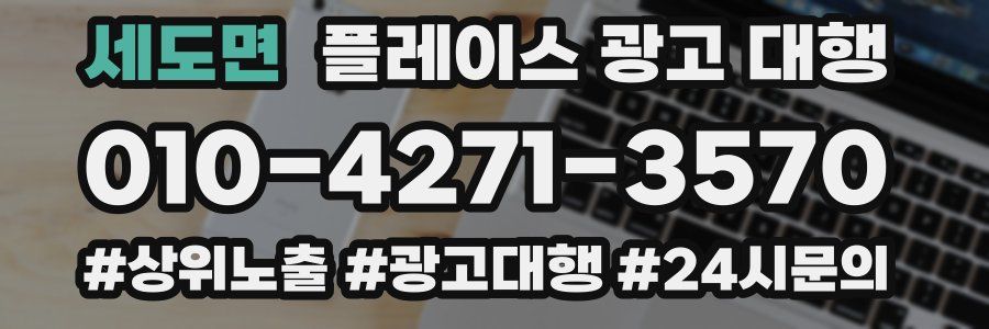 세도면 플레이스 광고 대행