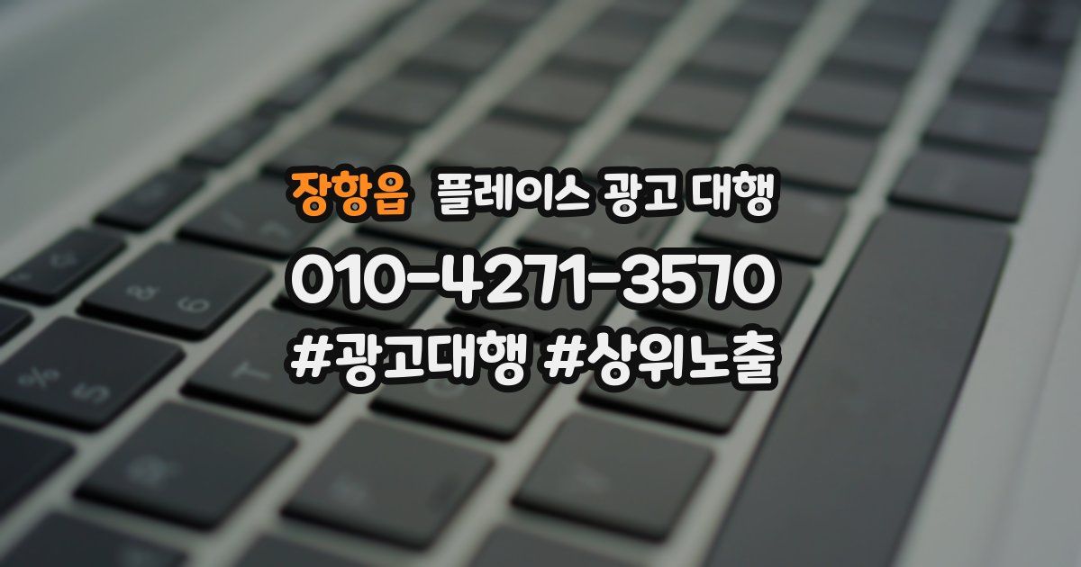 장항읍 플레이스 광고 대행