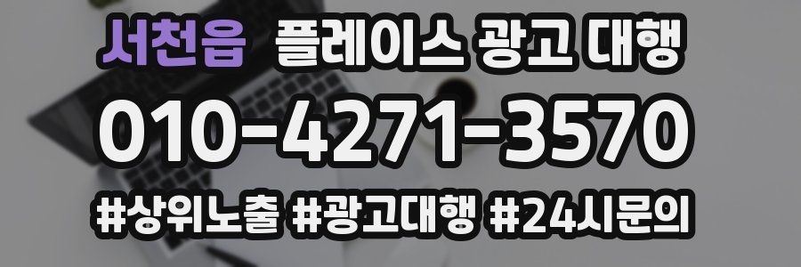 서천읍 플레이스 광고 대행