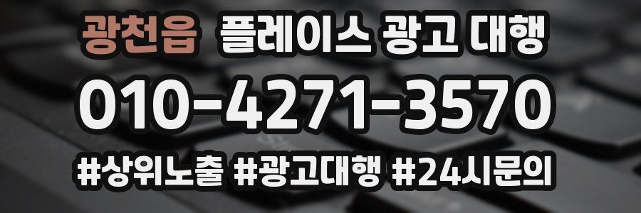 광천읍 플레이스 광고 대행