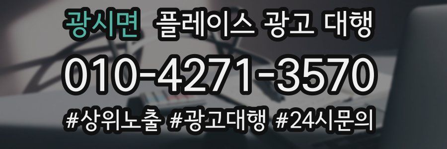 광시면 플레이스 광고 대행