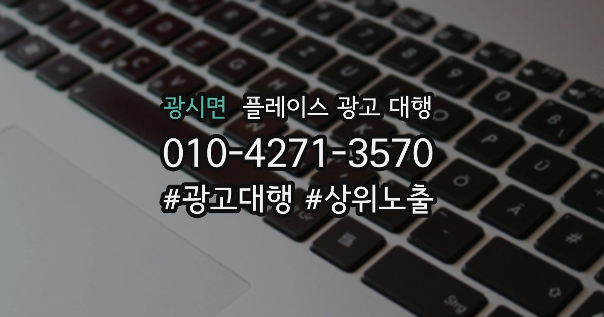 광시면 플레이스 광고 대행