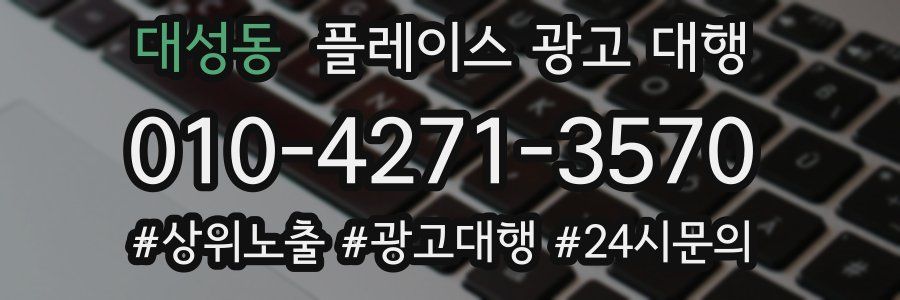 대성동 플레이스 광고 대행