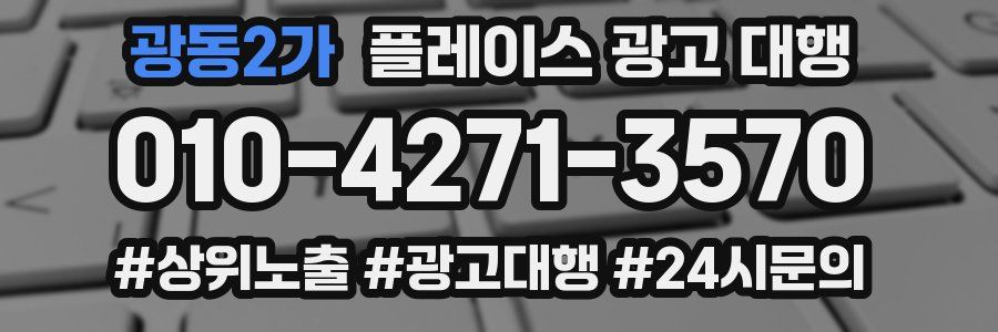 광동2가 플레이스 광고 대행