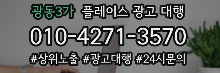 광동3가 플레이스 광고 대행