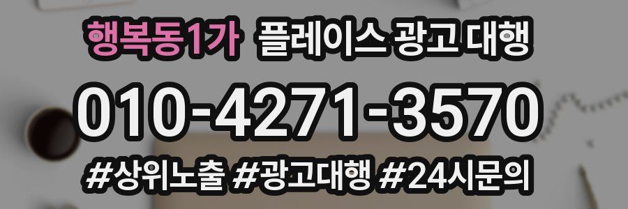 행복동1가 플레이스 광고 대행