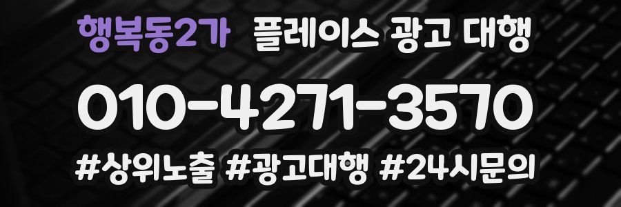 행복동2가 플레이스 광고 대행