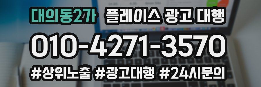 대의동2가 플레이스 광고 대행