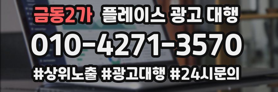 금동2가 플레이스 광고 대행