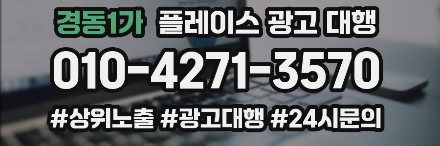 경동1가 플레이스 광고 대행