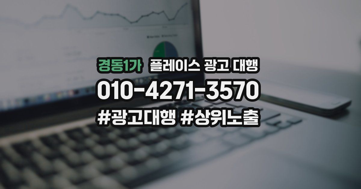 경동1가 플레이스 광고 대행
