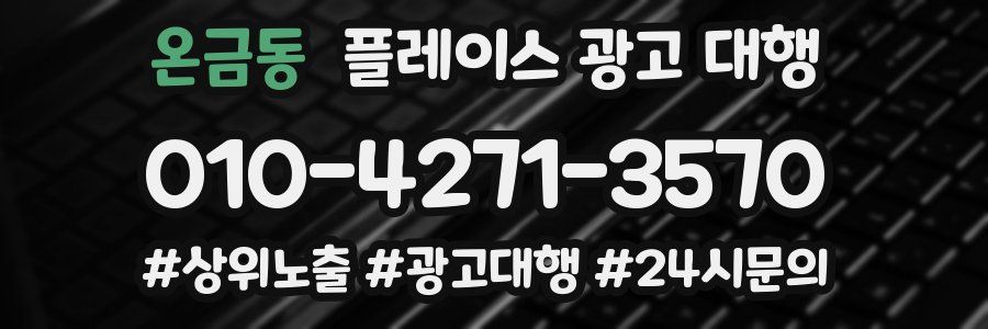 온금동 플레이스 광고 대행