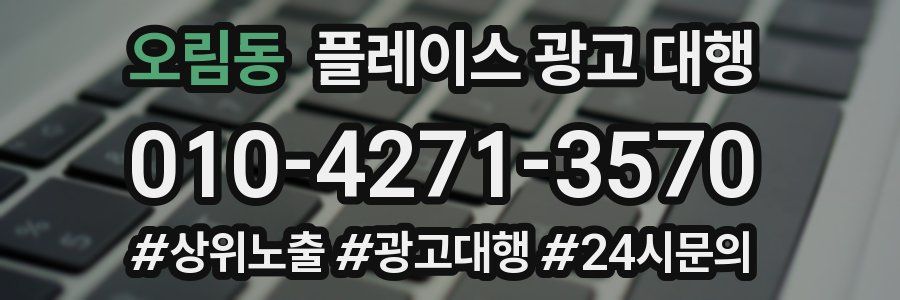 오림동 플레이스 광고 대행