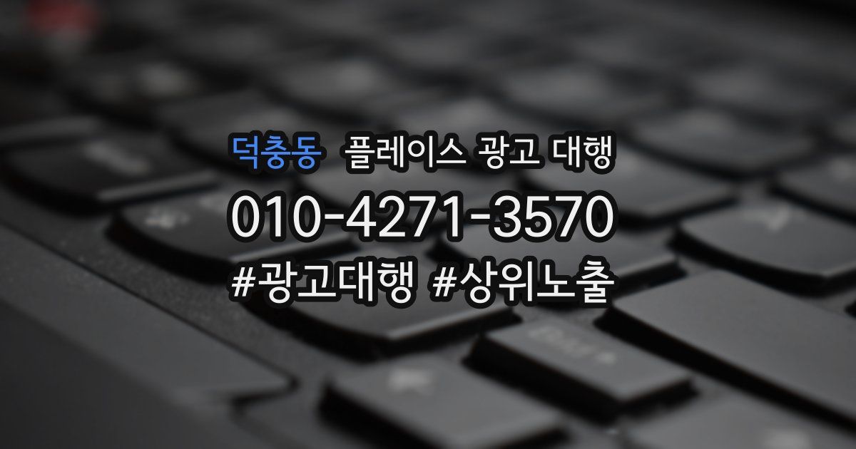 덕충동 플레이스 광고 대행