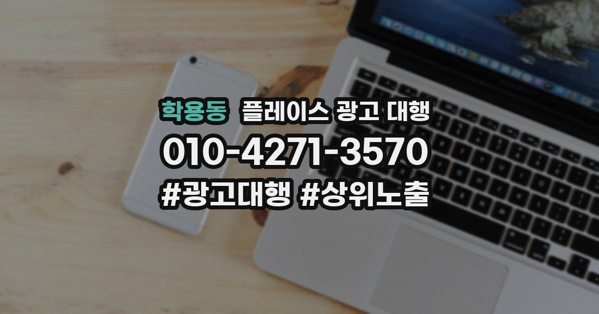 학용동 플레이스 광고 대행