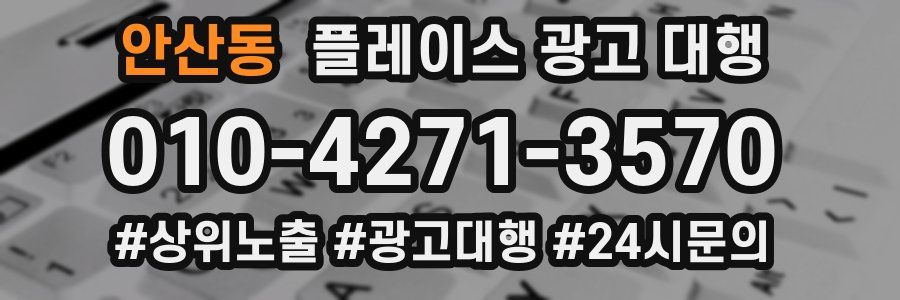 안산동 플레이스 광고 대행