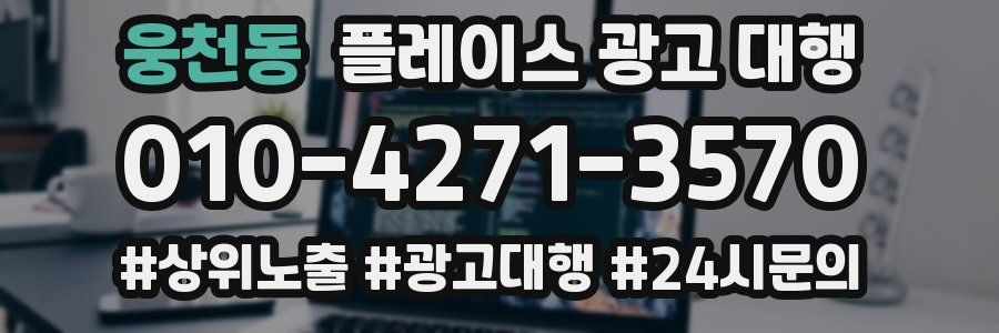 웅천동 플레이스 광고 대행