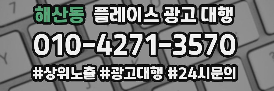 해산동 플레이스 광고 대행