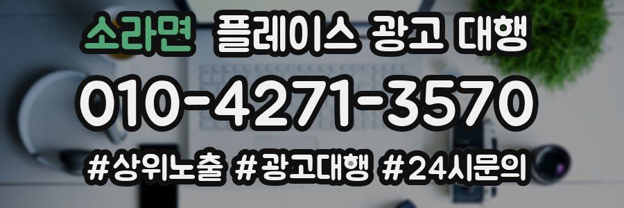 소라면 플레이스 광고 대행