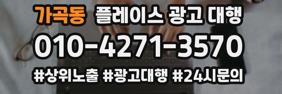 가곡동 플레이스 광고 대행