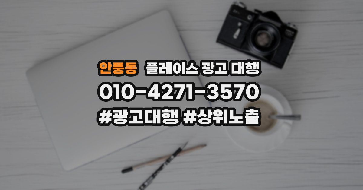 안풍동 플레이스 광고 대행