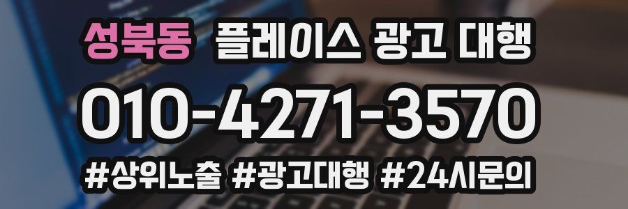 성북동 플레이스 광고 대행