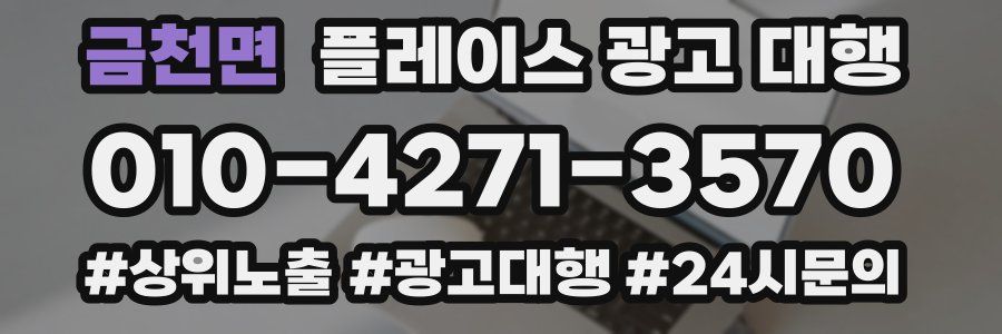 금천면 플레이스 광고 대행