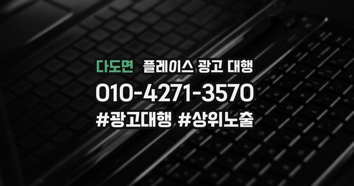 다도면 플레이스 광고 대행