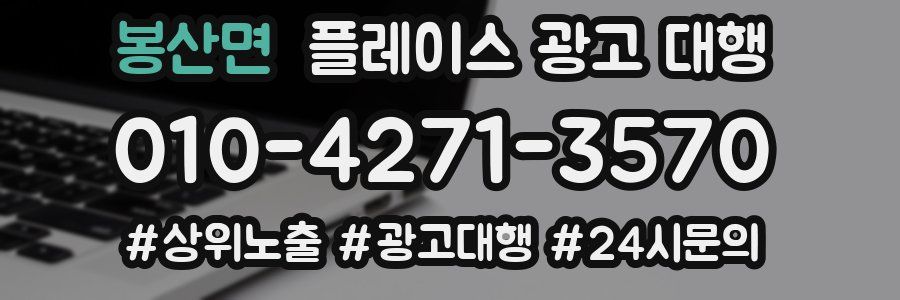 봉산면 플레이스 광고 대행
