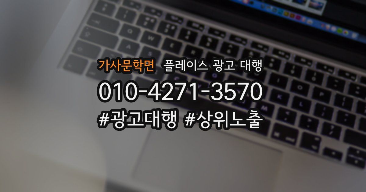 가사문학면 플레이스 광고 대행