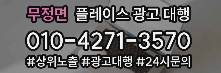 무정면 플레이스 광고 대행