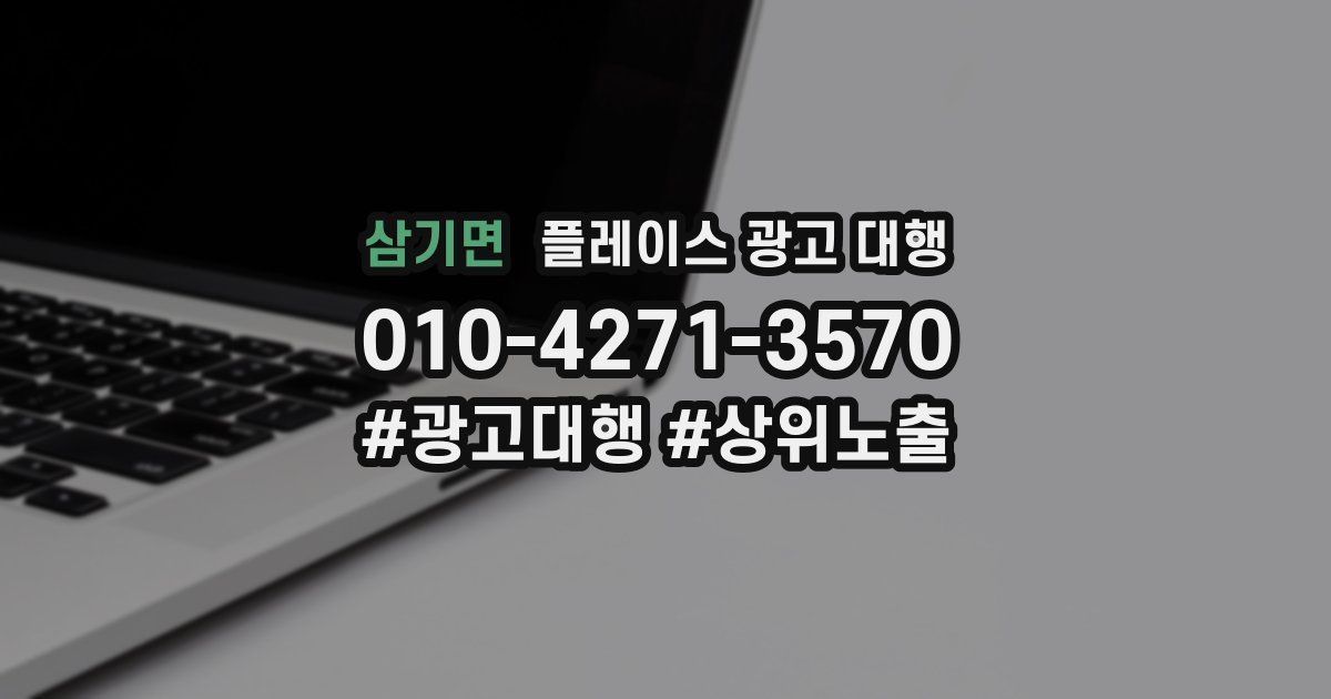 삼기면 플레이스 광고 대행