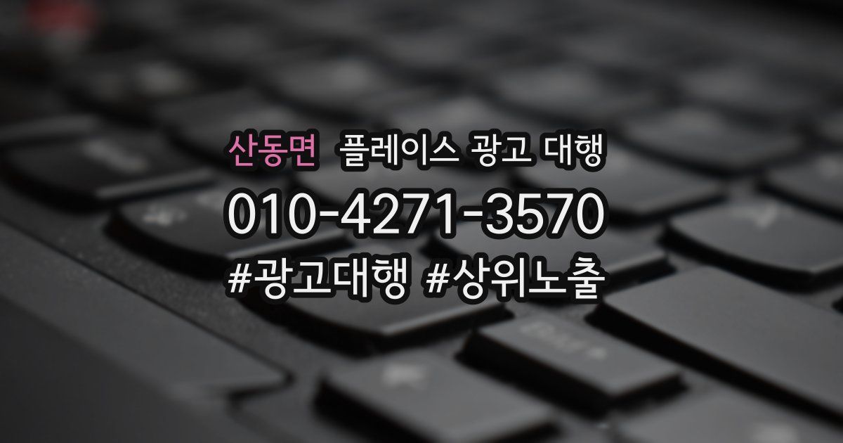 산동면 플레이스 광고 대행