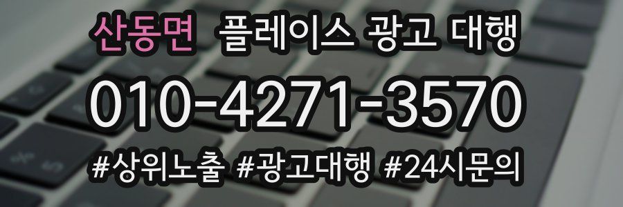 산동면 플레이스 광고 대행