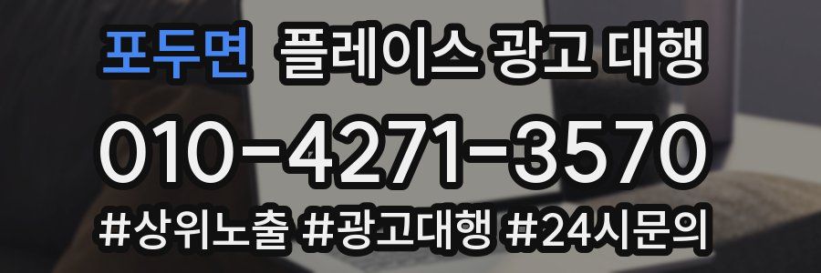 포두면 플레이스 광고 대행
