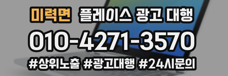 미력면 플레이스 광고 대행