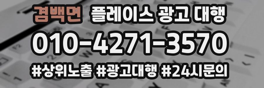 겸백면 플레이스 광고 대행