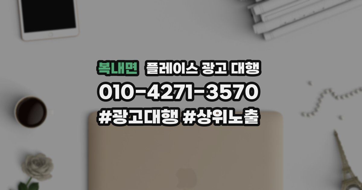 복내면 플레이스 광고 대행