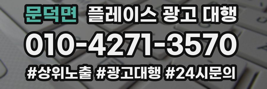 문덕면 플레이스 광고 대행