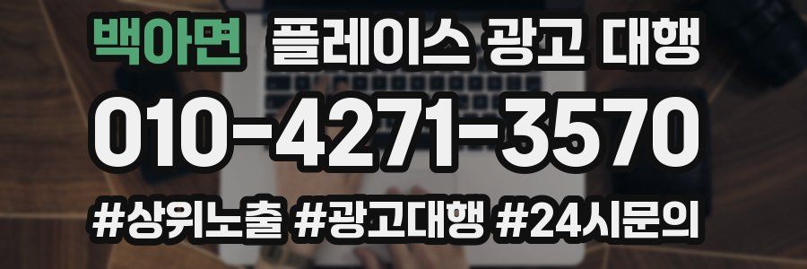 백아면 플레이스 광고 대행