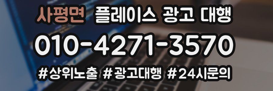 사평면 플레이스 광고 대행