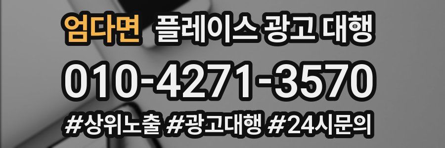 엄다면 플레이스 광고 대행