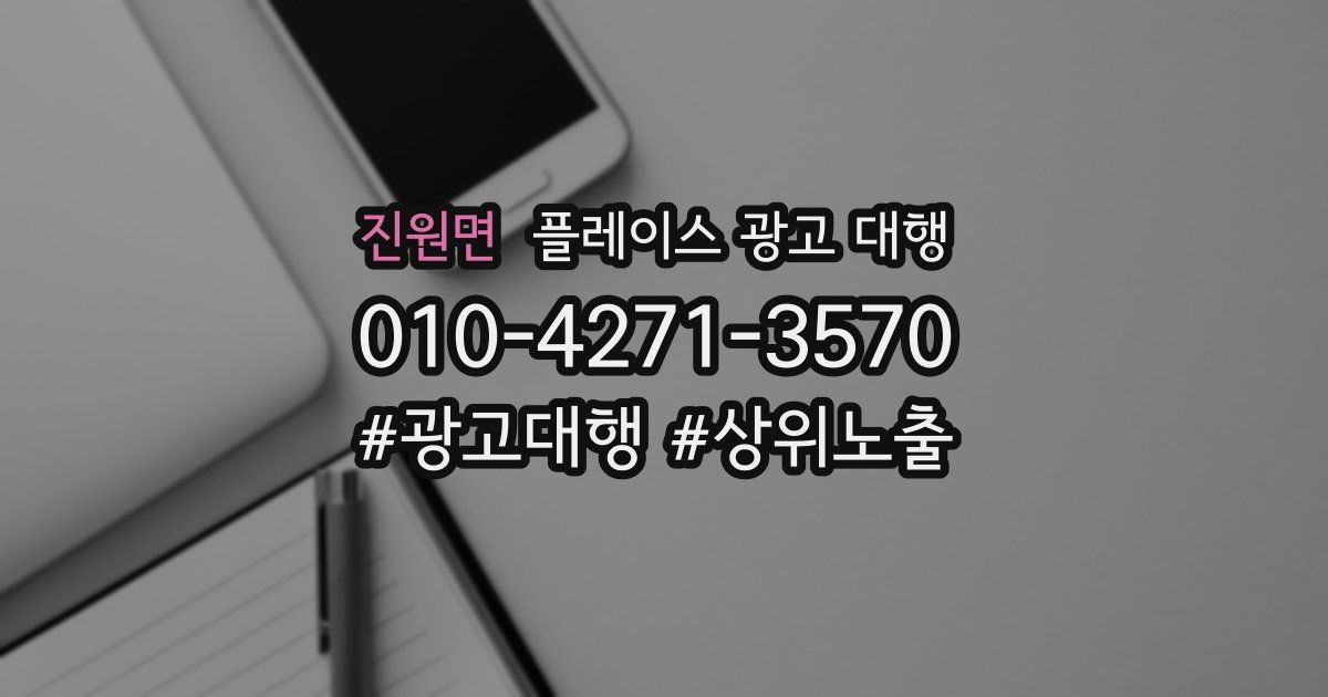 진원면 플레이스 광고 대행