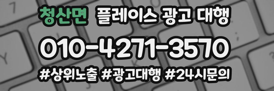 청산면 플레이스 광고 대행