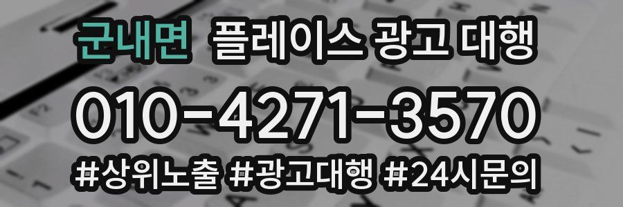 군내면 플레이스 광고 대행