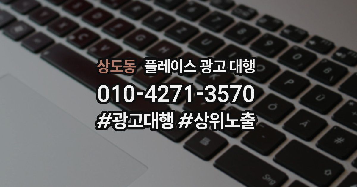 상도동 플레이스 광고 대행