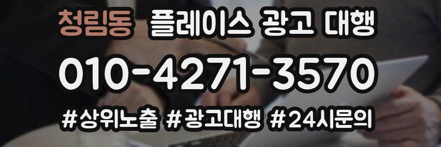청림동 플레이스 광고 대행
