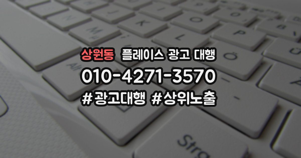 상원동 플레이스 광고 대행