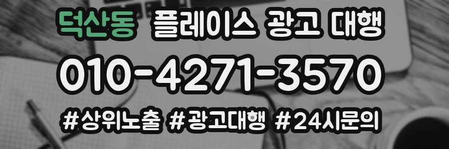 덕산동 플레이스 광고 대행