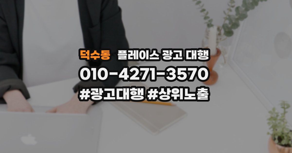 덕수동 플레이스 광고 대행